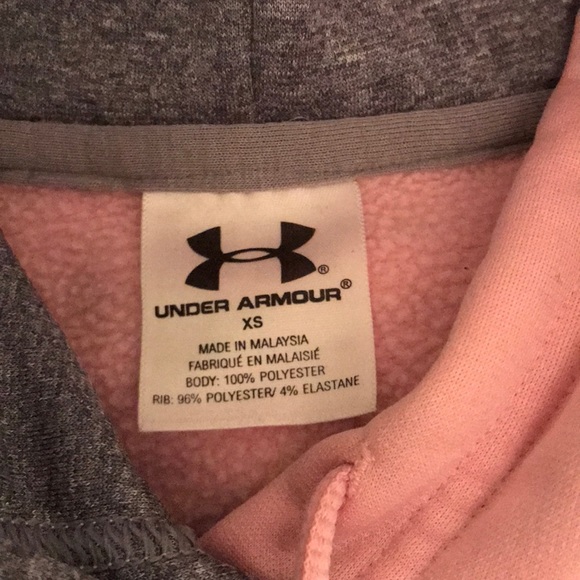 Light pink and grey under armor hoodie - Picture 4 of 5